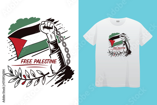 Palestine design vector, Save Palestine illustration for banner, t-shirt, poster, sticker, badges, social media design. Hand-Drawn Lettering Phrase, Calligraphy Graphic Typography.