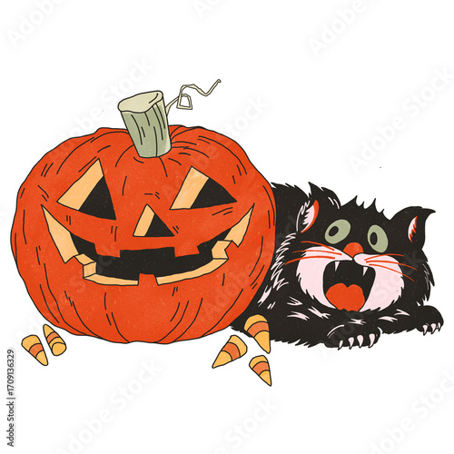 Halloween material, PNG, text material, white background, T-shirt printing material