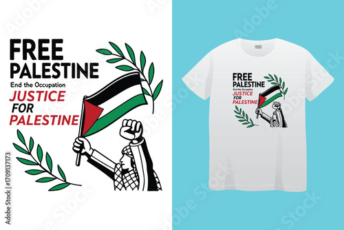 Palestine design vector, Save Palestine illustration for banner, t-shirt, poster, sticker, badges, social media design. Hand-Drawn Lettering Phrase, Calligraphy Graphic Typography.