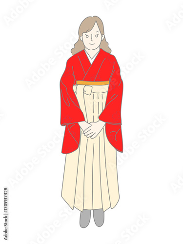 イラスト　女性　式
