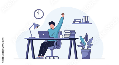 Success in achieving goals through dedicated effort and diligent work habits.