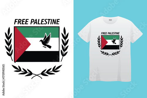 Stop Genocide Free Palestine T-Shirt Design