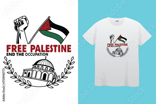Stop Genocide Free Palestine T-Shirt Design