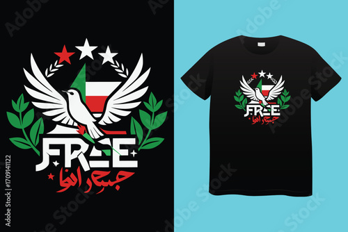 Stop Genocide Free Palestine T-Shirt Design