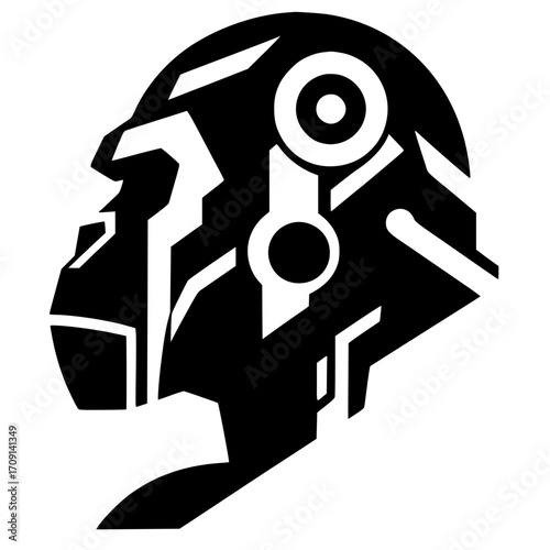 Silueta de robot mono