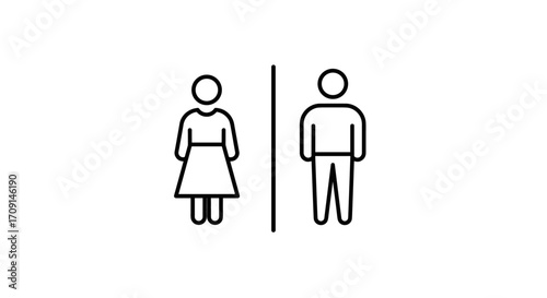 "Vector Icons Representing Male and Female Gender Symbols"
