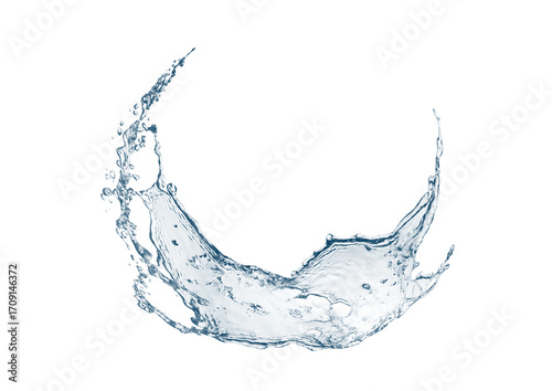 抽象的な青い波と水しぶき
