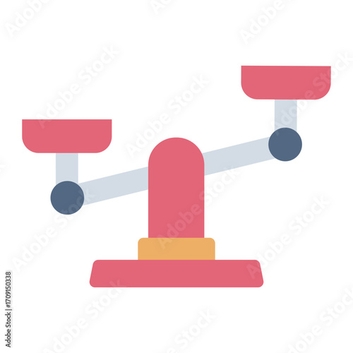 comparing weight flat icon in legal or lab setup