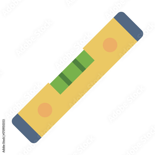 level checking flat icon used in carpentry work