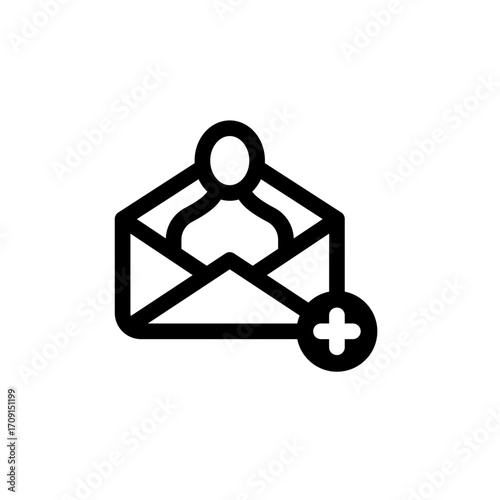 Email Marketing Line Icon of Customer Acquisition Icon Set