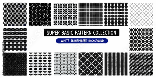 Super Basic Pattern Collection White Transparent Background Keywords: pattern, texture