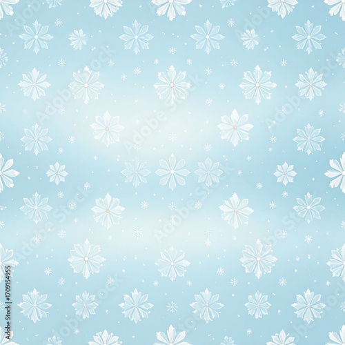 Light Blue Frosty Snowflake Background