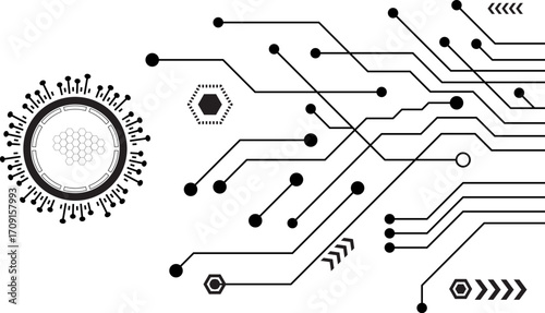 circuit board background Abstract Technology Elements