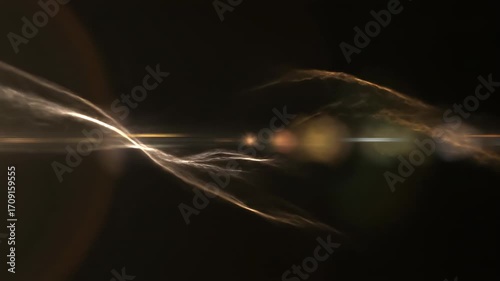 Abstract lens flare effect with shimmering light streaks, seamlessly looping for backgrounds presentation, clean, digital