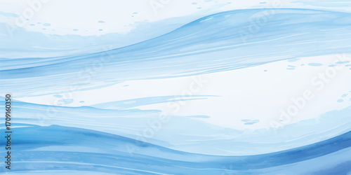 Abstract ocean blue waves reflect the summer sun on the tranquil ocean horizon