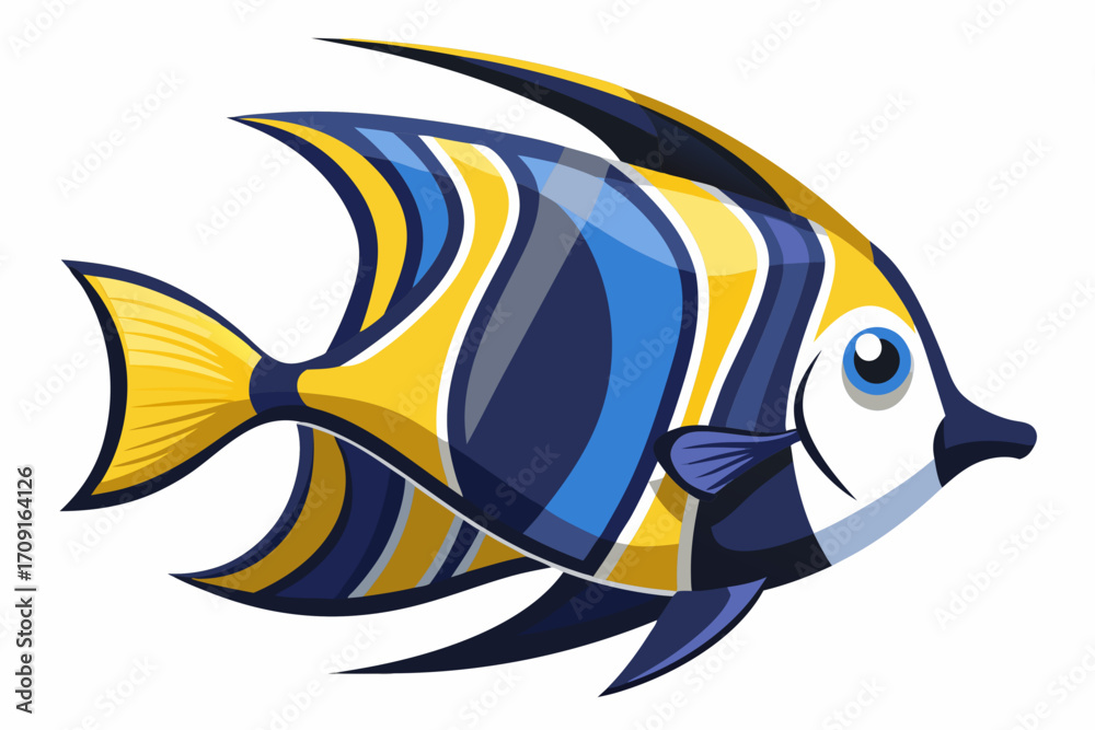 Fototapeta premium vector illustration of a angelfish
