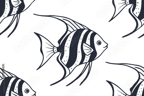 vector illustration of an aquarium fish