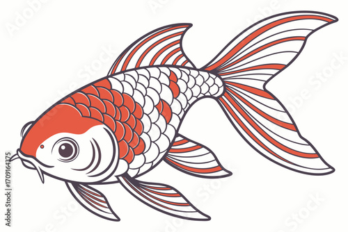 vector illustration of an aquarium fish
