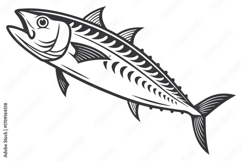 Fototapeta premium vector illustration of a fish