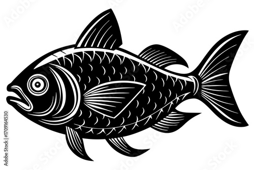 piranha fish vector illustration