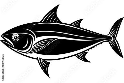 vector illustration of a tuna fish