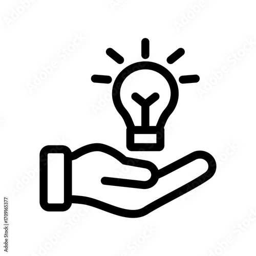 Idea Support Line Icon of Business Incubation Icon Set