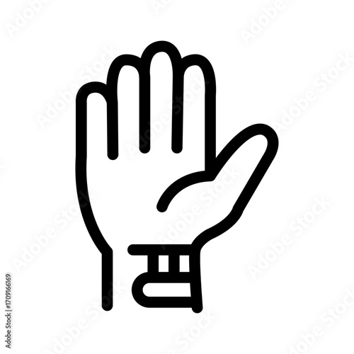 Hand Therapy Line Icon of Rehabilitation Icon Set