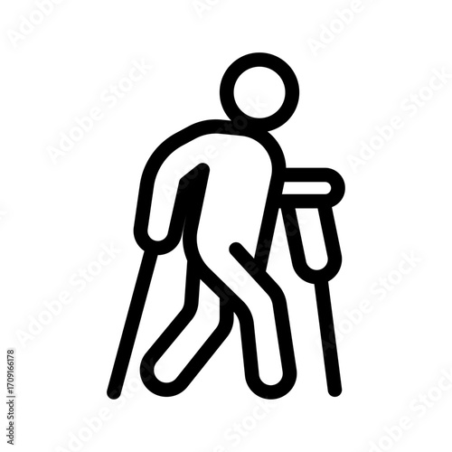 Physical Therapy Line Icon of Rehabilitation Icon Set