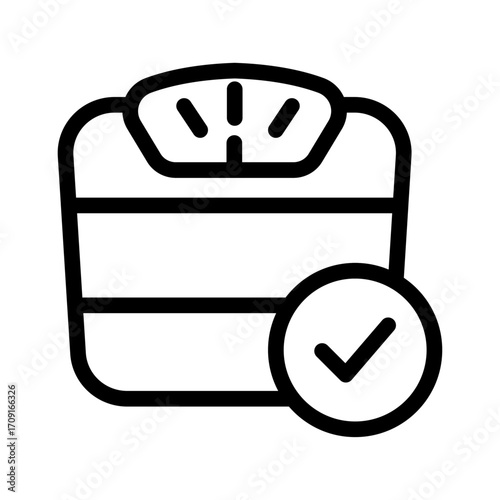 Body Measurement Line Icon of Dietary Supplements Icon Set