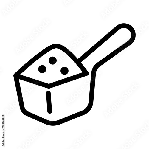 Scoop of Powder Line Icon of Dietary Supplements Icon Set