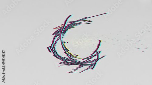 Abstract glitch art design with distorted lines and digital noise effect for creative projects and backgrounds