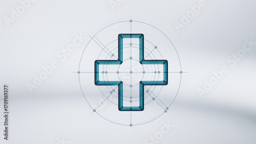 Medical cross symbol design for healthcare industry and pharmaceutical company logo design vector illustration