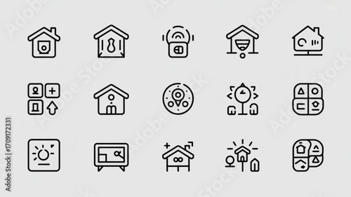 Explore smart home automation icons for modern living and innovative technology solutions and connected devices