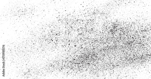 Dirty or dust film grain speck grit grunge overlay on white background grain noise Speckle grain dot white paper noise texture  Noise dot grain background with gradient ripple wave, vector grunge text