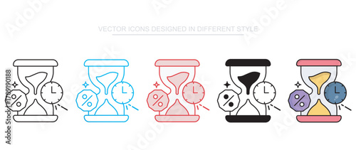 temporary offer icon design with white background stock illustration