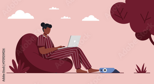 Stylish person using smartphone for digital communication. Ideal for technology, social media, and modern lifestyle themes.