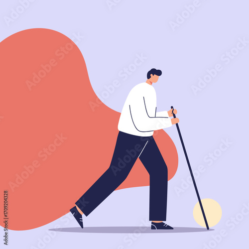 Person in a straw hat and overalls gardening with a shovel, planting new seedlings. Represents hobby, sustainable living, nature, and growth.