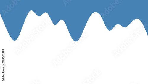 Abstract blue wavy border design with a fluid, organic shape, ideal for creative graphic projects, web design, or playful backgrounds.