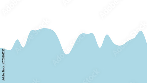 Light blue abstract wavy shape on a clean white background, conveying freshness and fluidity. Perfect for modern graphic design, banners, or web templates.