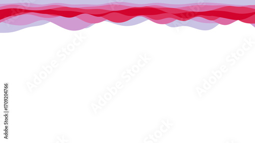 Vibrant, flowing abstract waves in red, pink, and purple on a white background. Ideal for modern designs, presentations, or digital art.