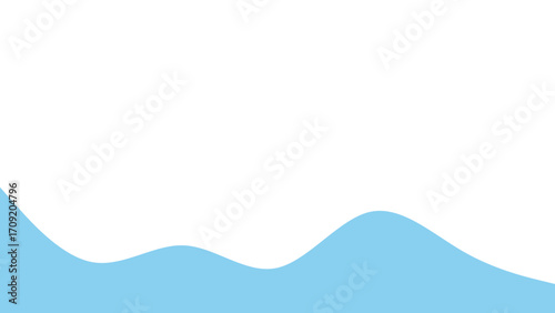 Smooth light blue waves create a serene, minimalist abstract background with ample white space for modern design, branding, or web use.