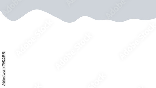 Abstract light gray wavy design element on a pure white background, ideal for banners, headers, presentation slides, or modern graphic design projects.