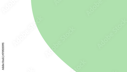 Clean abstract graphic background featuring a gentle light green curve against pure white. Ideal for modern design, presentations, and product branding, conveying simplicity and freshness.
