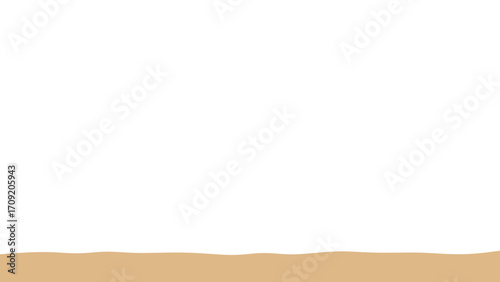 Minimalistic sand foreground with clean white background, ideal for product display, text overlay, or summer/desert themes.