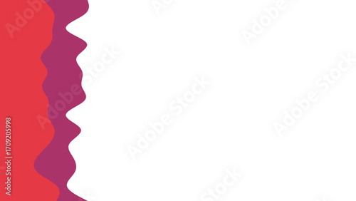 Abstract wavy red and purple shapes on a clean white background, creating a dynamic and fluid design. Ideal for modern backdrops or graphic elements.