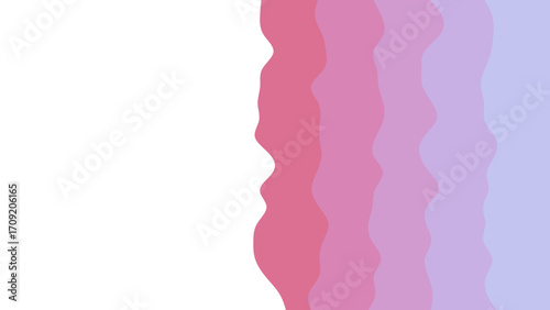 Abstract background with soft, wavy gradient colors from pink to lavender on white. Ideal for modern design, presentations, or website headers, offering ample copy space.