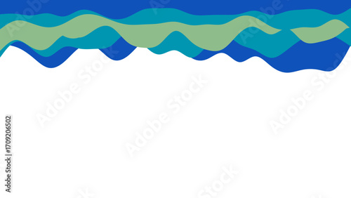 Modern abstract background with flowing wave patterns in serene blue, teal, and green hues, ideal for digital design concepts.