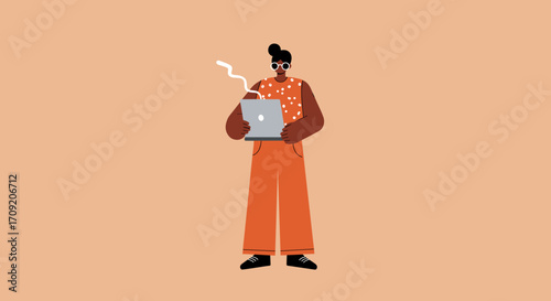 Senior man in shorts working or relaxing on a couch with a laptop at home, representing remote work, leisure, or a modern retirement lifestyle.