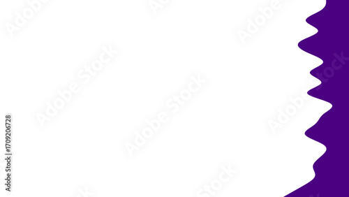 Abstract purple wavy border on a clean white background, ideal for modern design, presentations, and creative digital projects.