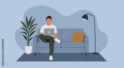 Flat illustration of diverse people collaborating or meeting in a modern, casual setting. Ideal for business, team, or social concepts and marketing materials.